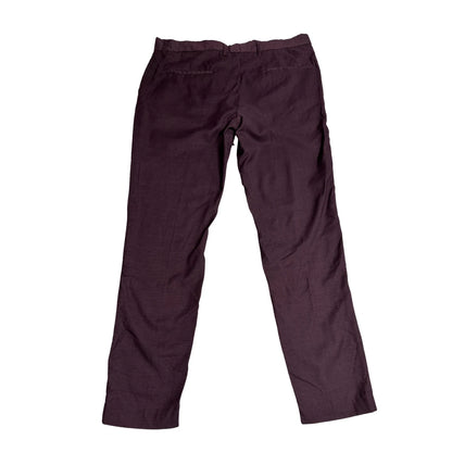 Elegant Wine Maroon Formal Trousers for Men