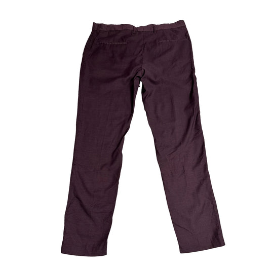 Elegant Wine Maroon Formal Trousers for Men