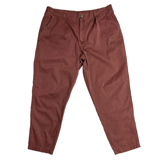 Classic Casual Brown Cotton Trousers for Men