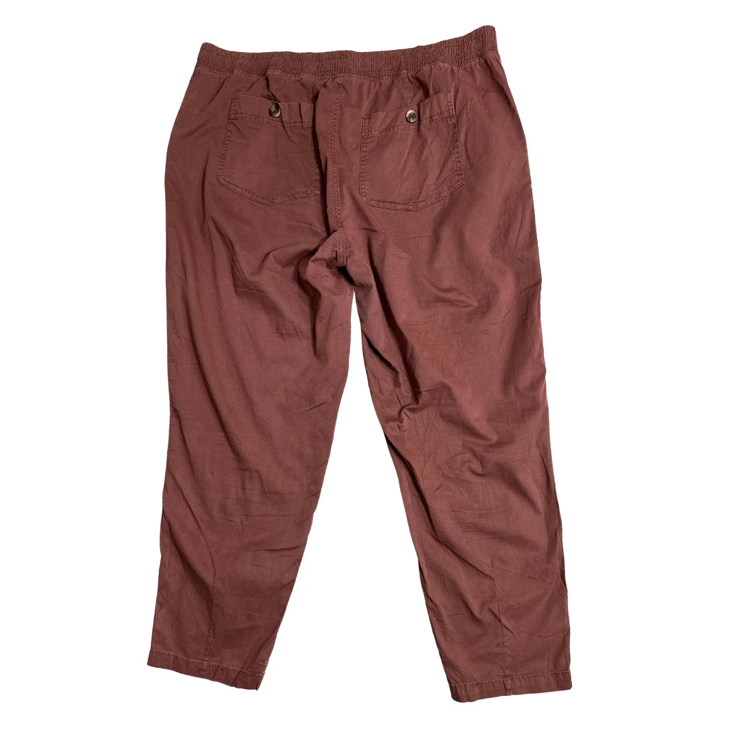 Classic Casual Brown Cotton Trousers for Men