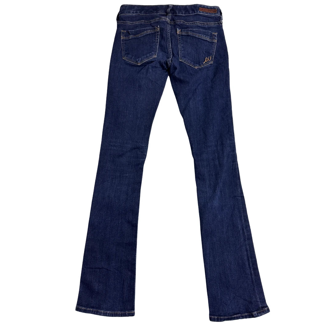 Express Barely Boot Low Rise Dark Blue Jeans