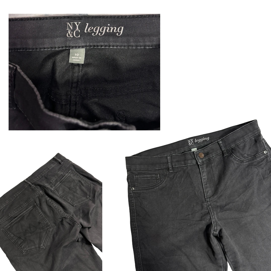 NY & C Black Stretch Legging Jeans