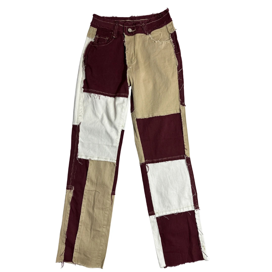 Patchwork Multi Color Statement Denim Pants for Men 🎨🔥