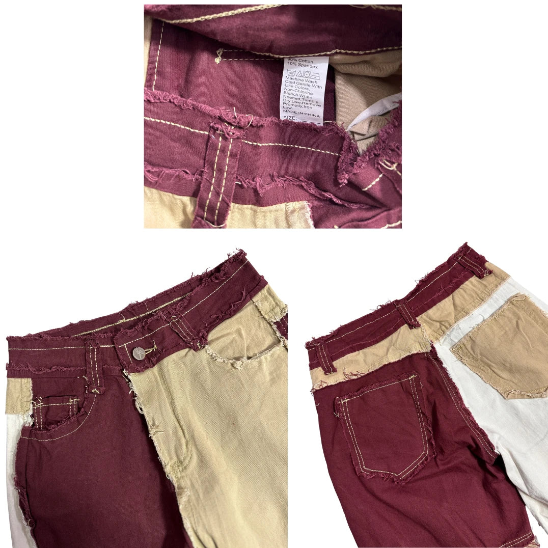 Patchwork Multi Color Statement Denim Pants for Men 🎨🔥