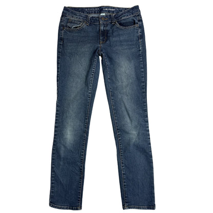 Sonoma Life Style Blue Slim Straight Denim Jeans for Women