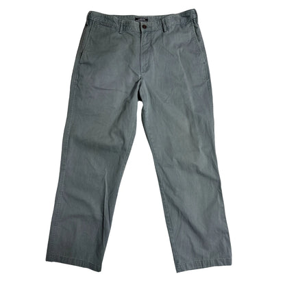 Lands’ End Grey Traditional Fit Cotton Chino Pants