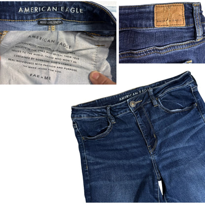 American Eagle Dark Blue Stretch Skinny Jeans for Men
