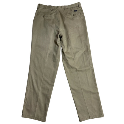 Dockers Beige Individual Fit Pleated Formal Pants for Men