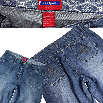 Westport Blue Stretch Bootcut Denim Jeans