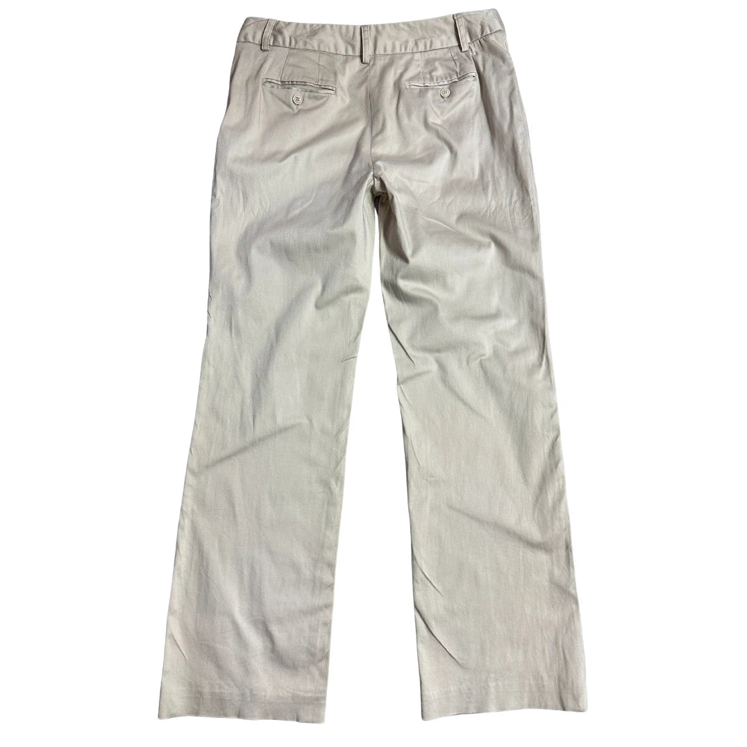 Evelyn Women’s Beige Stretch Cotton Pants