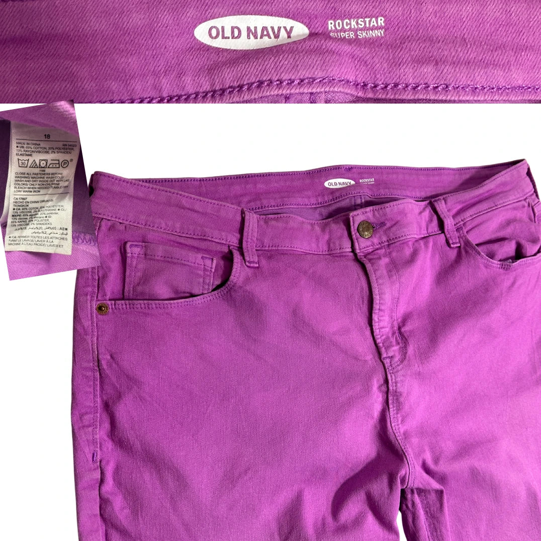 Old Navy Rockstar Super Skinny Purple Jeans