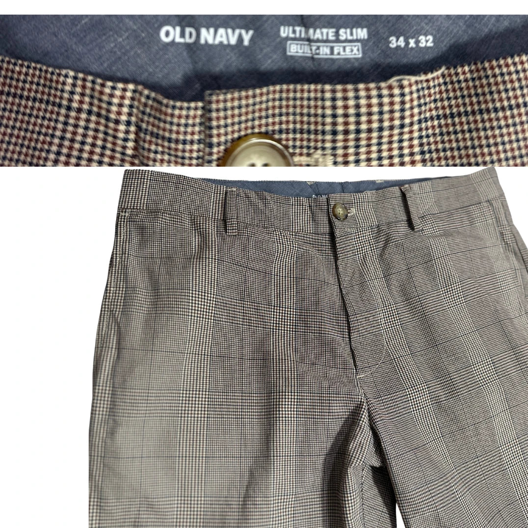Old Navy Ultimate Slim Checkered Pants
