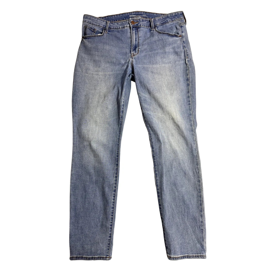 Old Navy Mid Rise Power Slim Blue Jeans
