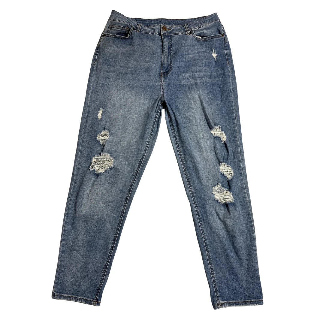 vanilla star Distressed Skinny Blue Jeans