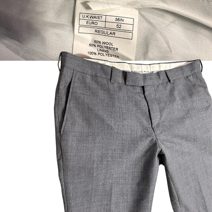 Men’s Classic Grey Formal Trousers Office Wea