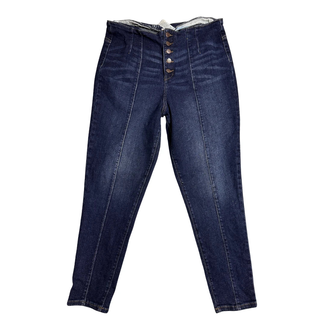 NO BOUNDARIES High Waist Button Fly Denim Jean