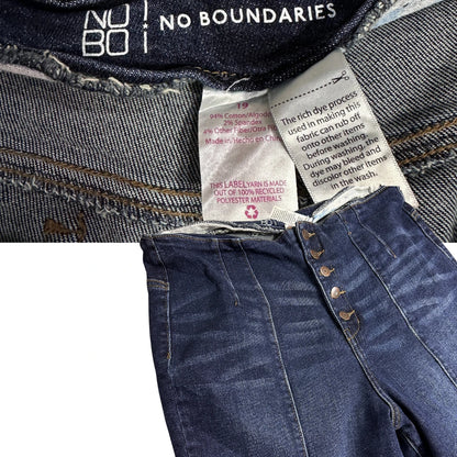 NO BOUNDARIES High Waist Button Fly Denim Jean