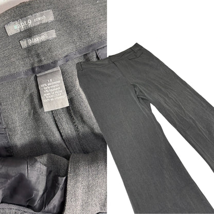 Apt 9 Stretch Grey Straight Pants Women