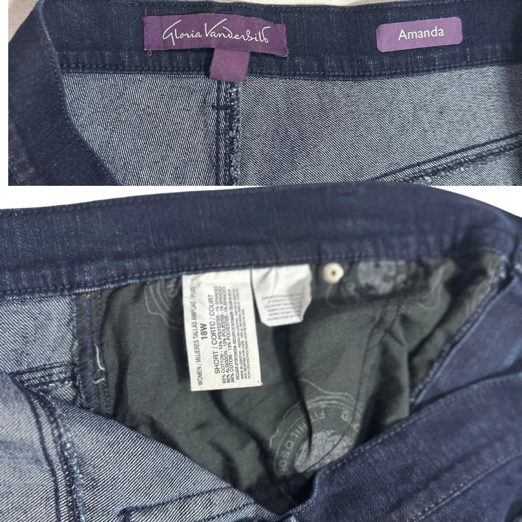 Gloria Vanderbilt Amanda Dark Blue Jeans Women