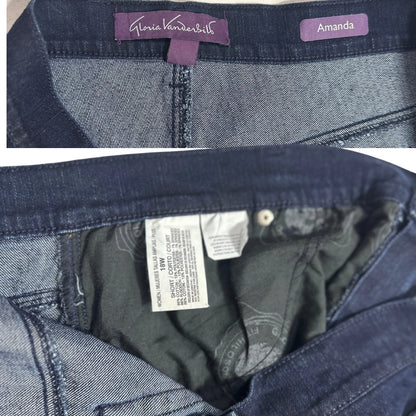 Gloria Vanderbilt Amanda Dark Blue Jeans Women