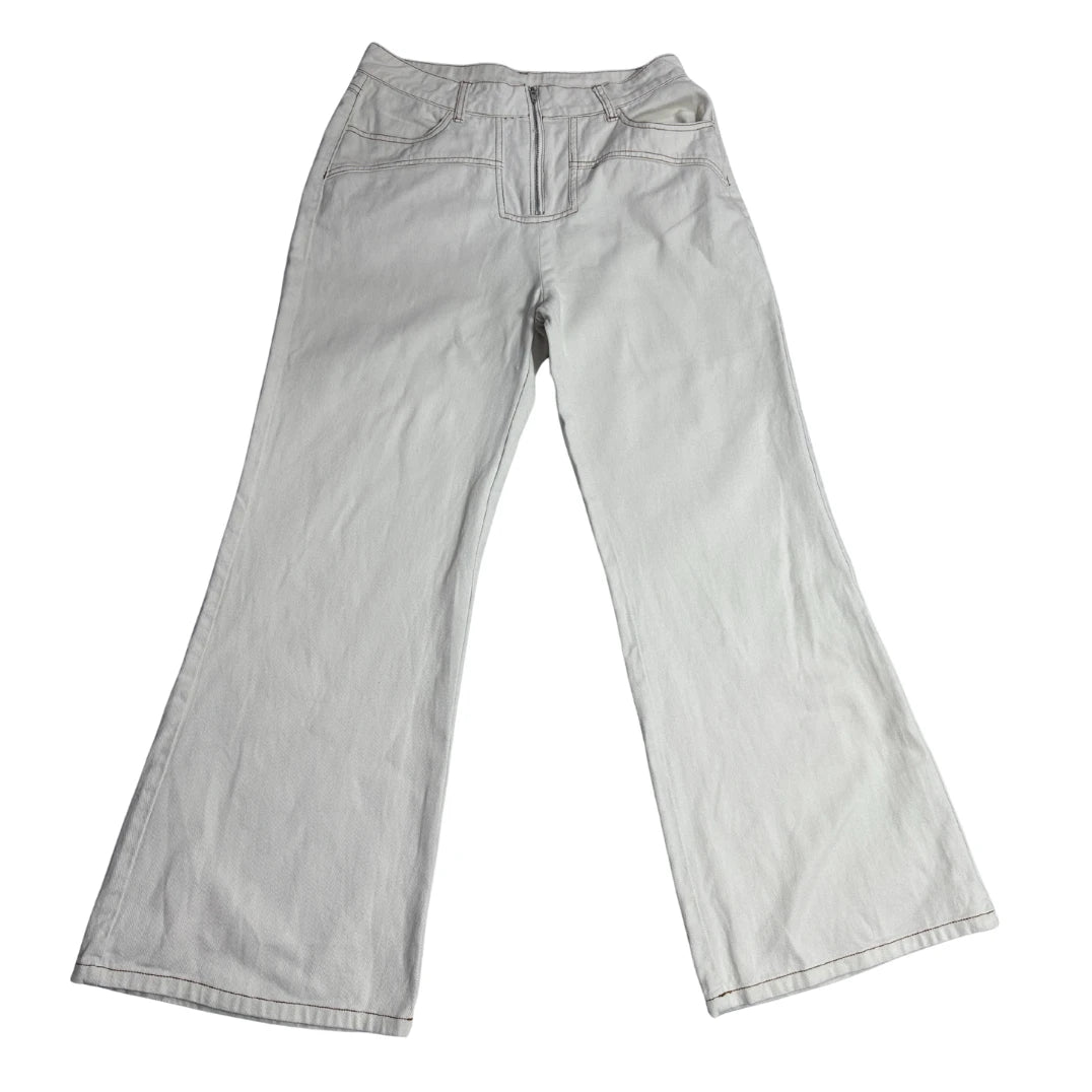CIDER Women’s Off-White Bootcut Denim Jeans 🤍👖