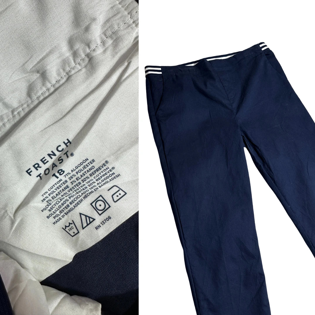 French Toast Navy Elastic Waist Casual Trousers 👖