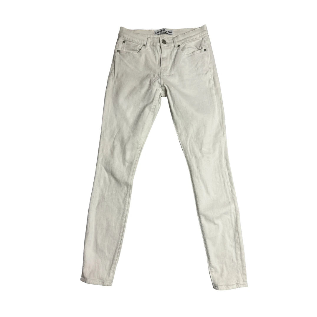 Express Jeans Slim Fit Off White Denim Pants 👖✨