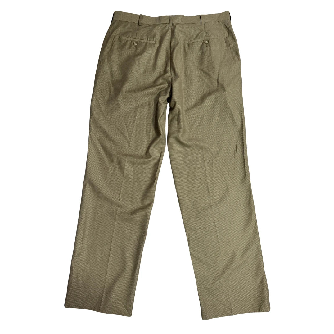 Perry Ellis Classic Olive Textured Straight Fit Dress Pants 👖✨