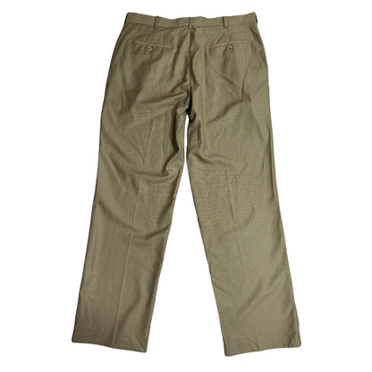Perry Ellis Classic Olive Textured Straight Fit Dress Pants 👖✨