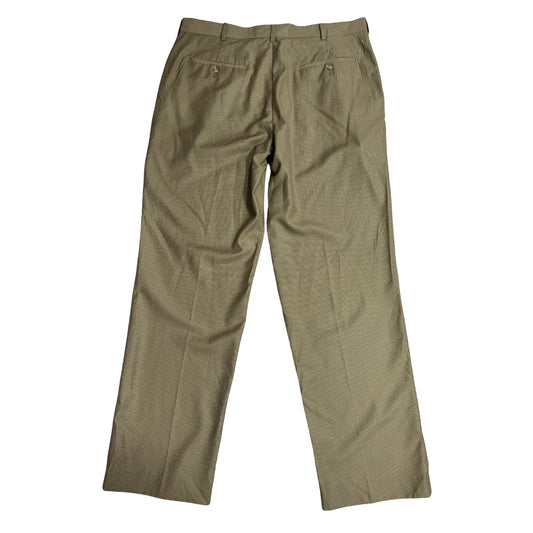 Perry Ellis Classic Olive Textured Straight Fit Dress Pants 👖✨