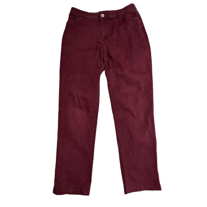 Croft & Barrow Effortless Stretch Straight Pants – Burgundy 🍷👖