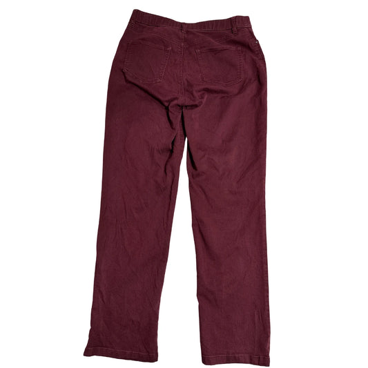 Croft & Barrow Effortless Stretch Straight Pants – Burgundy 🍷👖