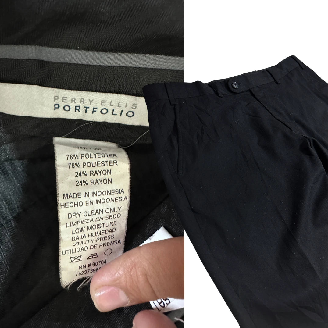 Perry Ellis Portfolio Classic Black Dress Trousers 🖤👖