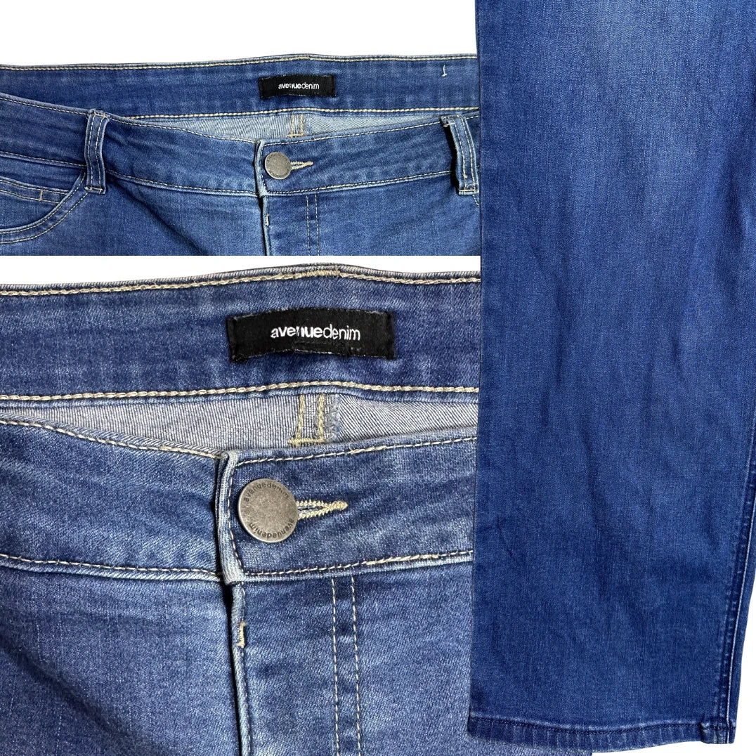Avenue Denim Classic Blue Straight Fit Jeans 👖