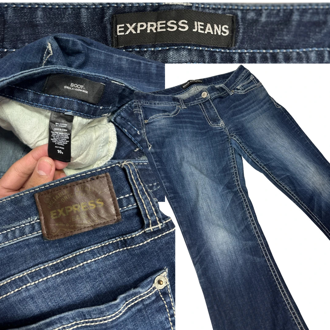Express Jeans Bootcut Blue Denim 👖