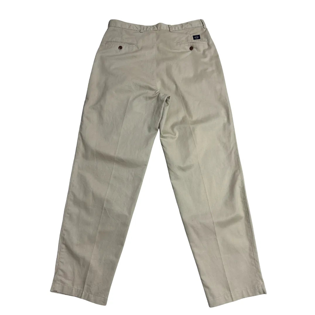 DOCKERS Classic Fit Beige Cotton Trousers