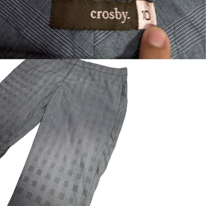 Crosby Grey Checkered Tailored Pants 👖✨