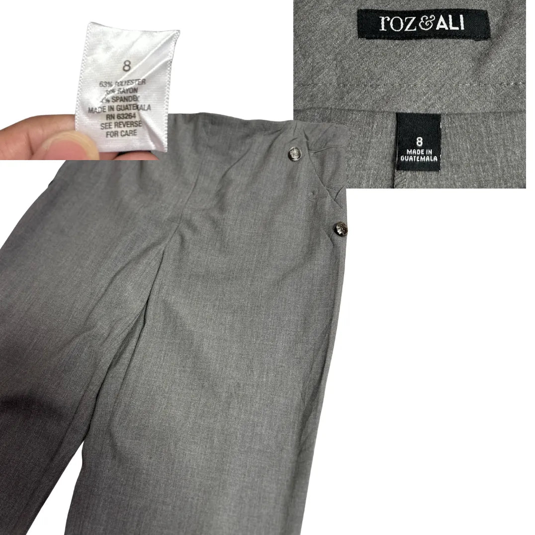 Roz & Ali Grey Tailored Dress Pants 👖✨