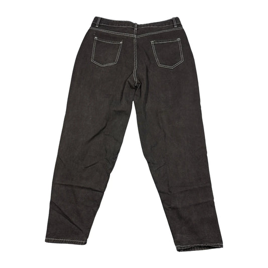 Black Graphic Straight Leg Jeans