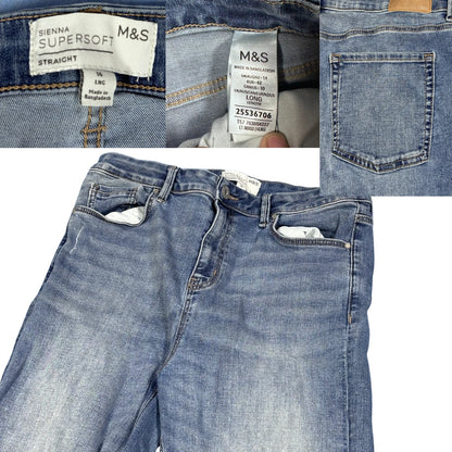 M&S® Light Blue Supersoft Straight Jeans