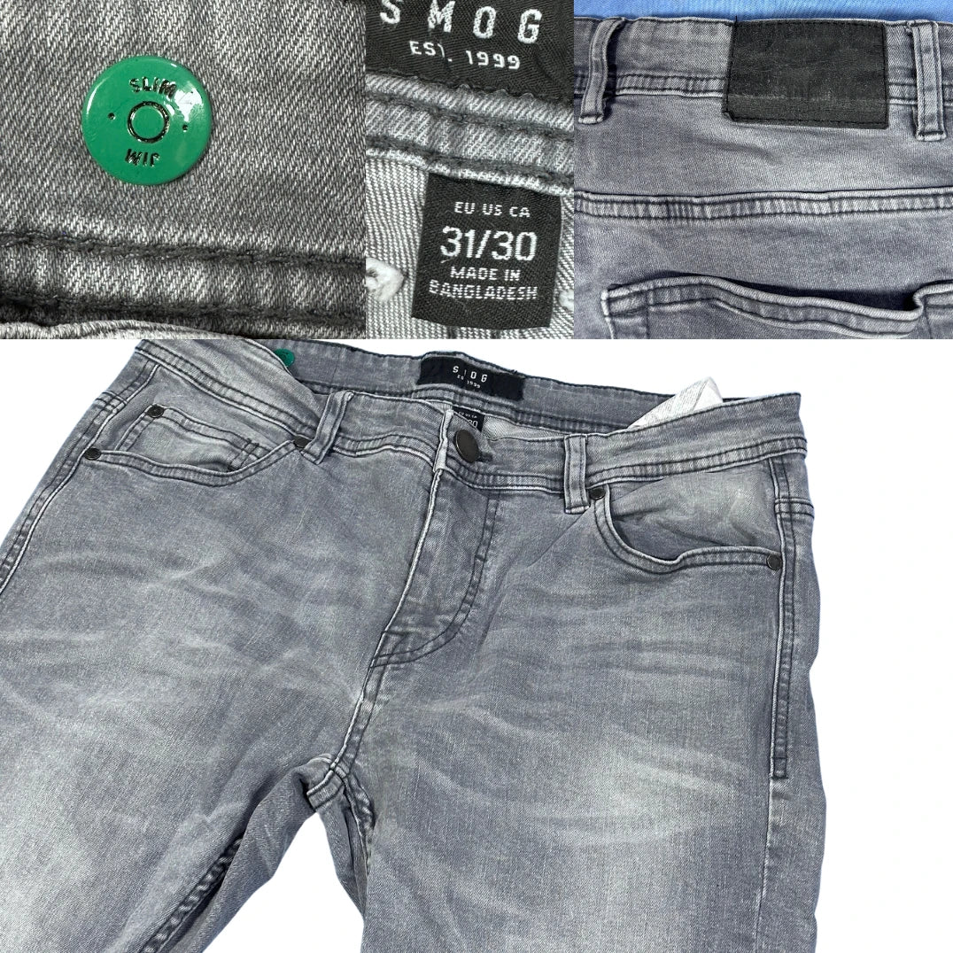 SMOG® Grey Slim Fit Jeans