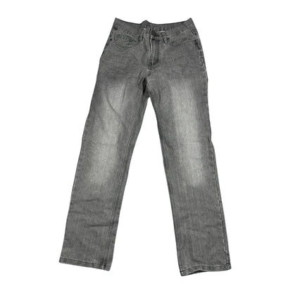 Washed Grey Straight Leg Jeans