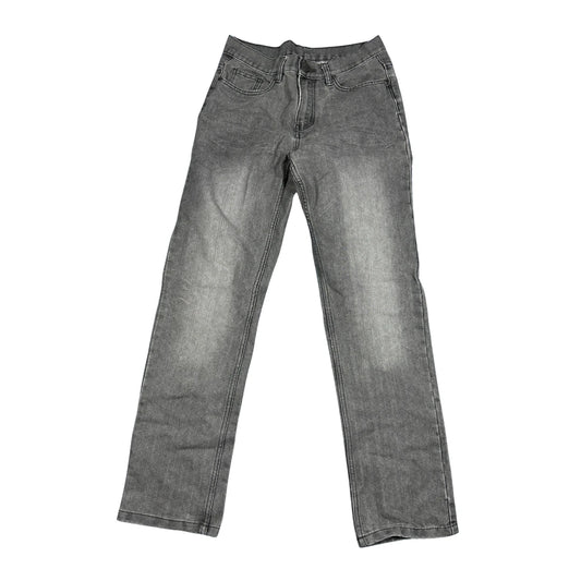 Washed Grey Straight Leg Jeans