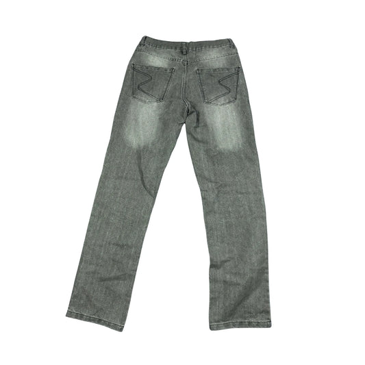 Washed Grey Straight Leg Jeans