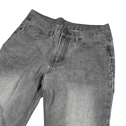 Washed Grey Straight Leg Jeans