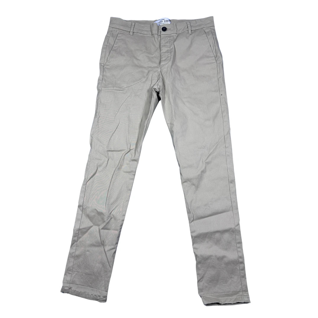 Topman® Beige Stretch Skinny Chino Pants