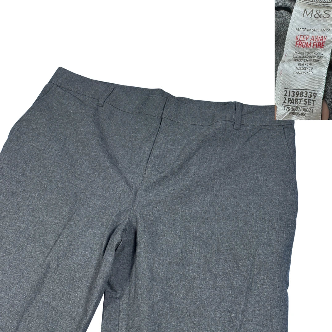 M&S® Grey Formal Trousers