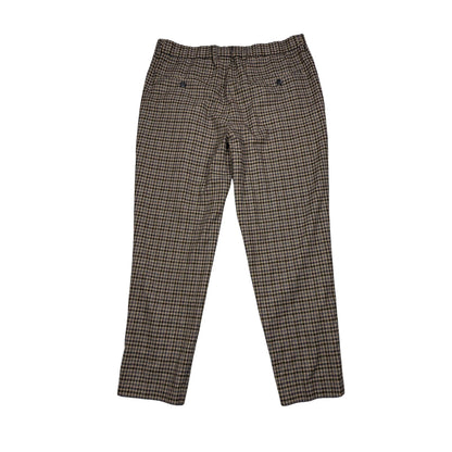 Express®  Brown Checked Pleated Dress Pants