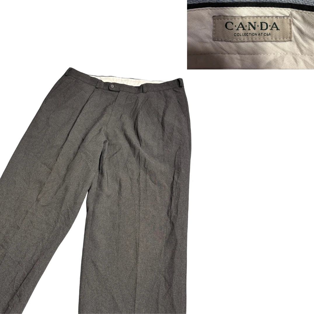 C&A® Charcoal Grey Pleated Dress Pants