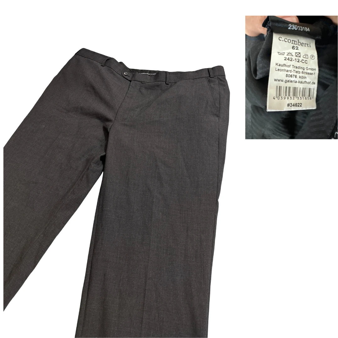 C.Comberti® Charcoal Formal Trousers